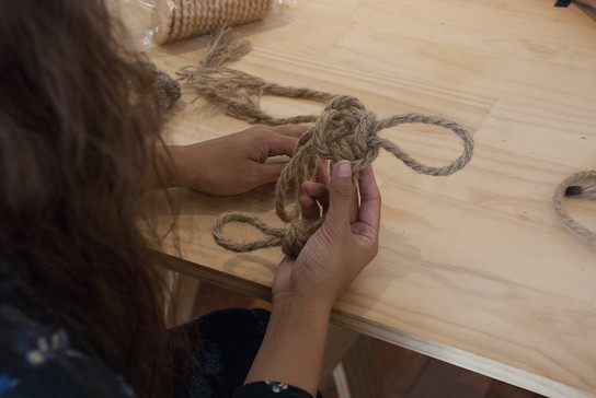 Knotting workshop with Wai Ching Chan, 4 May 2019.