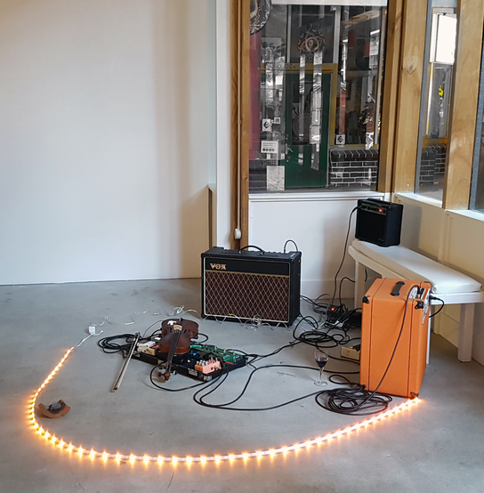 Christian Dimick's performance set up. Image courtesy of Claire Harris. 