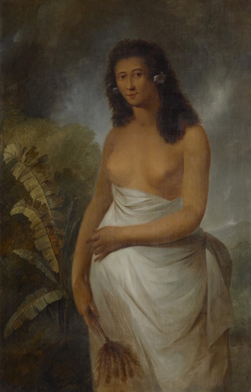 John Webber, Poedua [Poetua], daughter of Oreo, chief of Ulaietea, one of the Society Isles, 1785. Purchased 2010. Te Papa: 2010-0029-1.