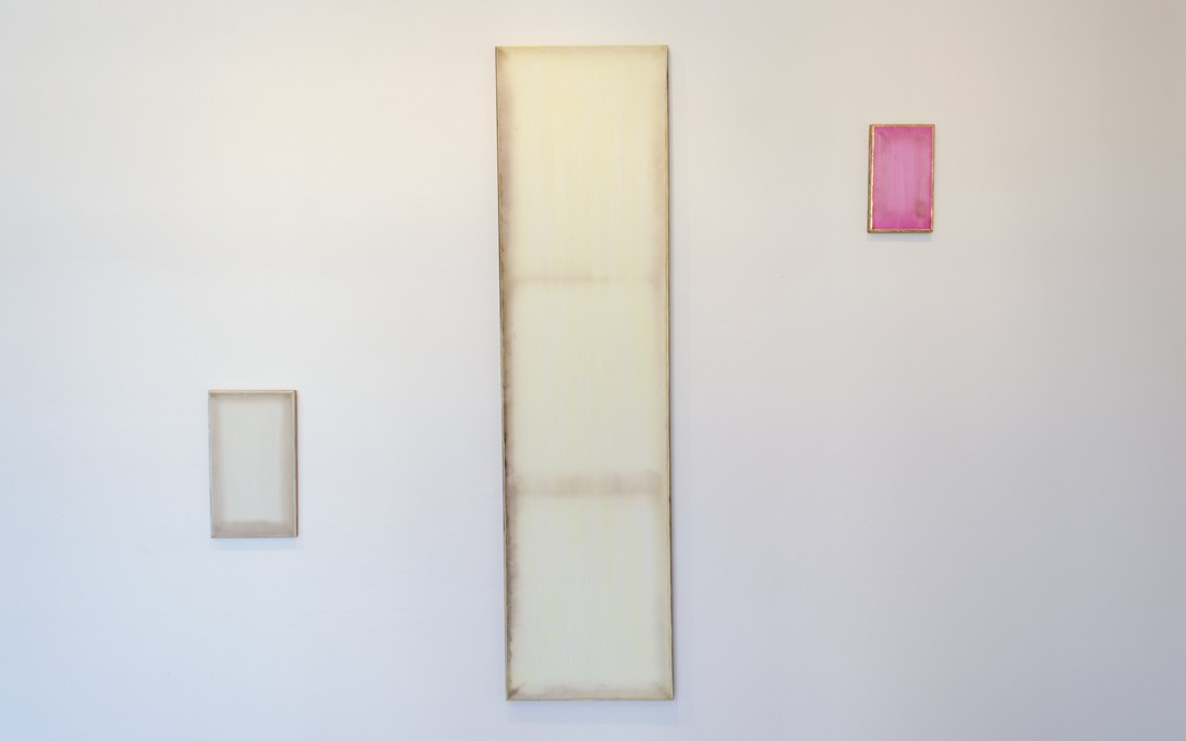 Johl Dwyer, Verso, 2014 [left], Make-up, 2014 [centre], Rose, 2014 [right]. Image courtesy of Oscar Perry.
