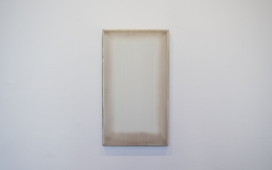 Johl Dwyer, Verso, 2014. Plaster, acrylic, cedar 300 x 300 x 20mm. Image courtesy of Oscar Perry.  