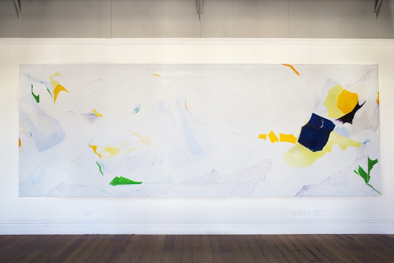 Vivienne Worn, Breathe (Haszard), 2018, 1810 x 4930 mm, oil on un-stretched canvas.   