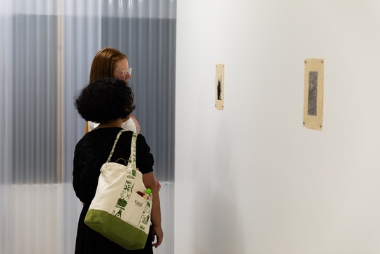 Sena Park, I touch the surface, we draw wild beauty & Matt Tini, of forests and concrete exhibition opening. Photo by Renati Waaka.