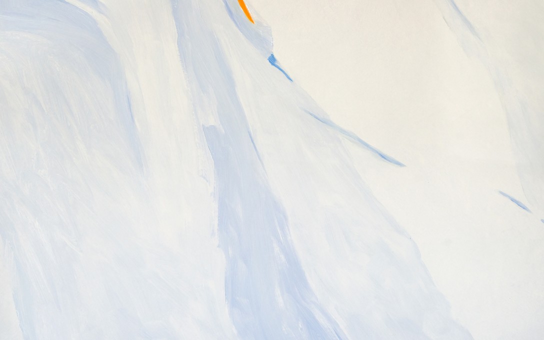 Vivienne Worn, Breathe (Haszard) (detail), 2018, 1810 x 4930 mm, oil on un-stretched canvas.