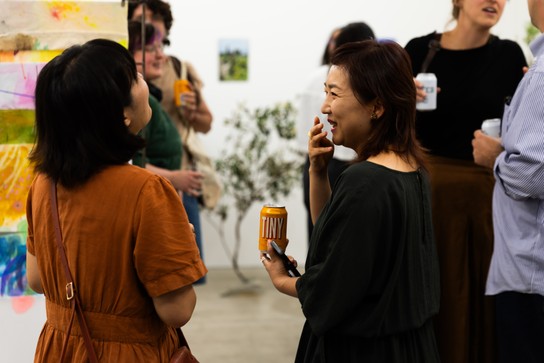 Sena Park, I touch the surface, we draw wild beauty & Matt Tini, of forests and concrete exhibition opening. Photo by Renati Waaka.