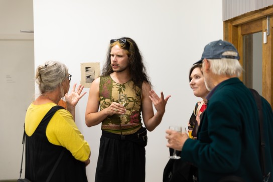 Sena Park, I touch the surface, we draw wild beauty & Matt Tini, of forests and concrete exhibition opening. Photo by Renati Waaka.