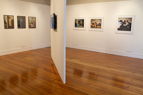 Edith Amituanai, Claire Harris and Erwin Olaf, Through the Keyhole, 2013. Installation detail. Image courtesy of Clare Callaghan and Enjoy.