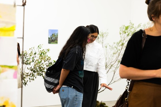 Sena Park, I touch the surface, we draw wild beauty & Matt Tini, of forests and concrete exhibition opening. Photo by Renati Waaka.
