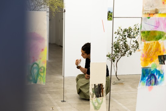 Sena Park, I touch the surface, we draw wild beauty & Matt Tini, of forests and concrete exhibition opening. Photo by Renati Waaka.