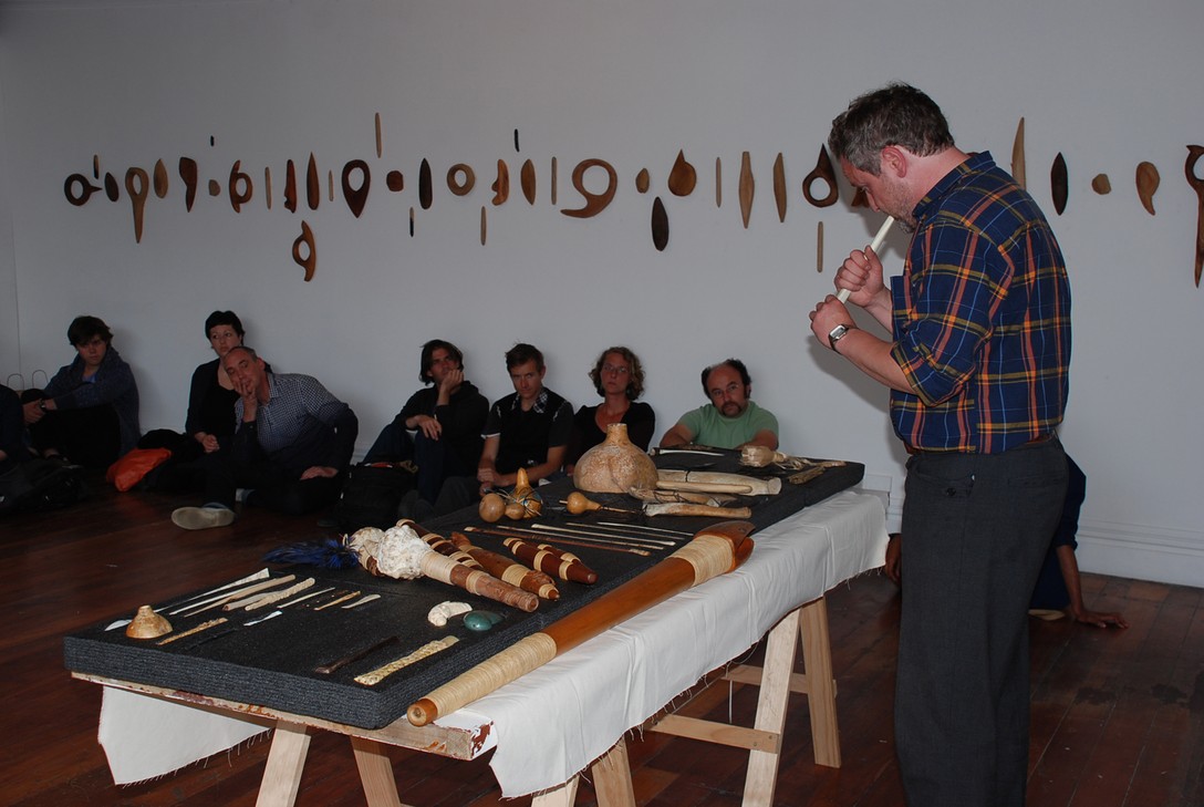 Al Fraser, Taongo Puoro performance. Opening night.