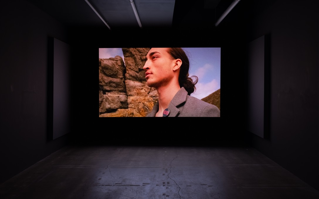 Vince Ropitini, Ask That Mountain, 2023, moving image with audio. Videography and Editing by Camden Jackson & Gala Baumfield. Image courtesy of Ted Whitaker.