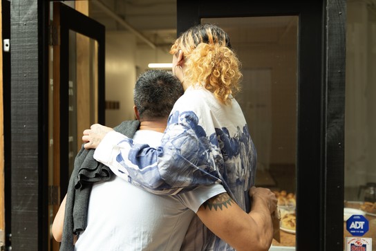 Latamai Katoa, What happens if it's broken? & Lily Worrall, moon iron wings exhibition opening. Photo by Renati Waaka.