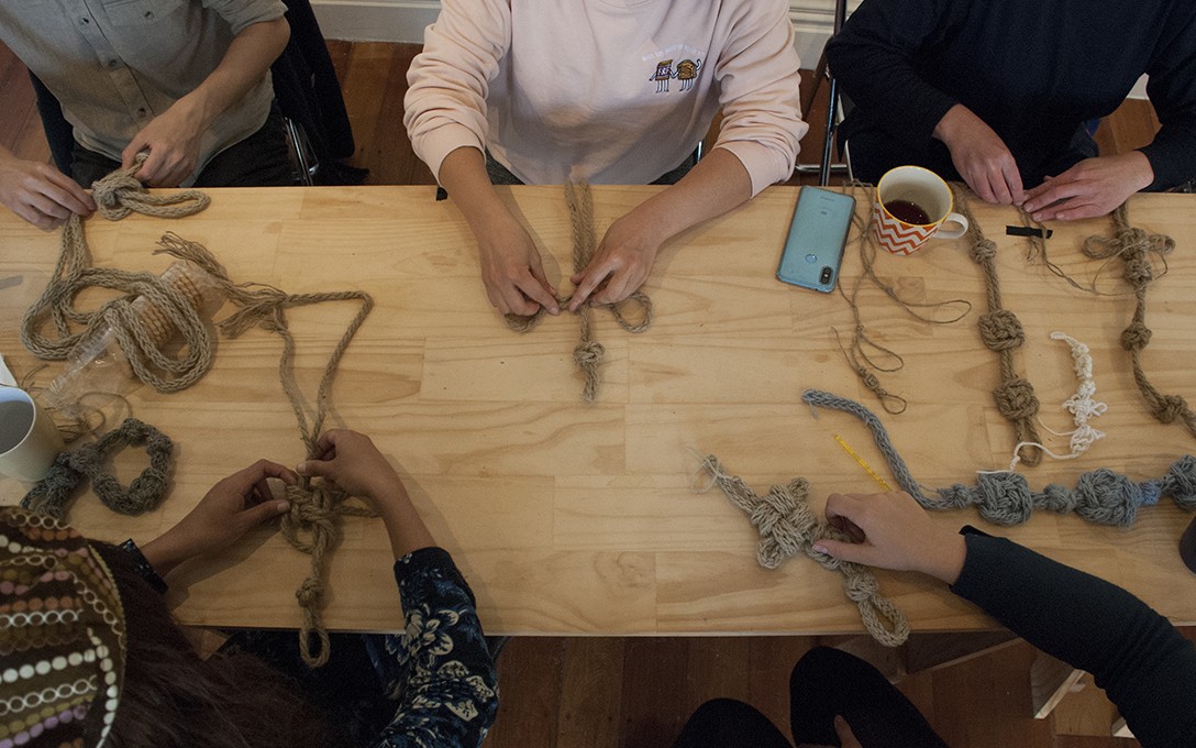 Knotting workshop with Wai Ching Chan, 4 May 2019.