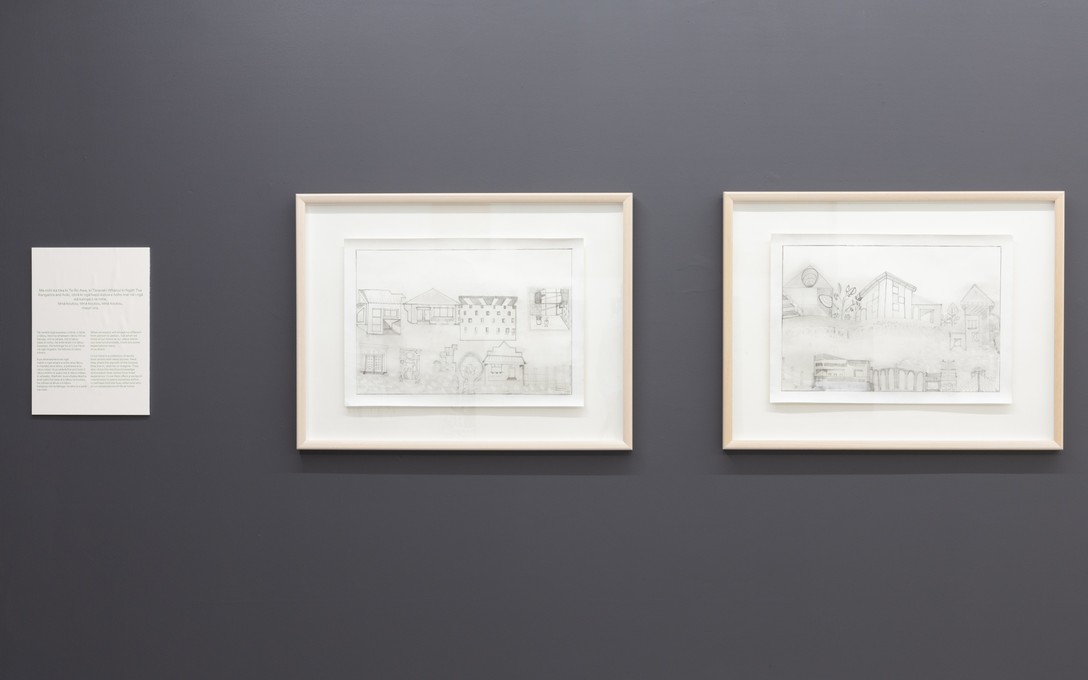 Rosemarie Bowers, Urban 1 & Urban 2, 2022, pencil and gesso on paper. Courtesy of Cheska Brown.