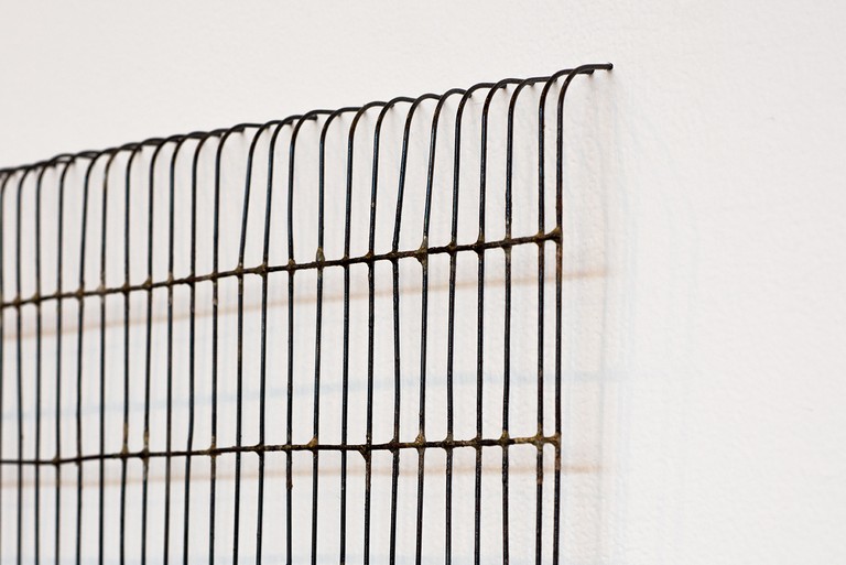 Katrina Beekhuis, Wire vent cover (Wire drawing), 2019, brazed panel wire. Image courtesy of Xander Dixon.