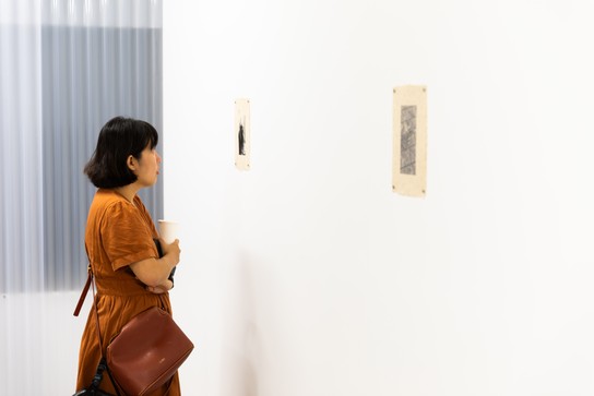 Sena Park, I touch the surface, we draw wild beauty & Matt Tini, of forests and concrete exhibition opening. Photo by Renati Waaka.