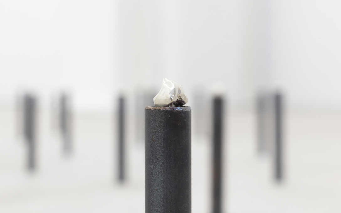 Dayle Palfreyman, Stoma, 2022, steel, silver cast teeth (detail). Image courtesy of Cheska Brown.