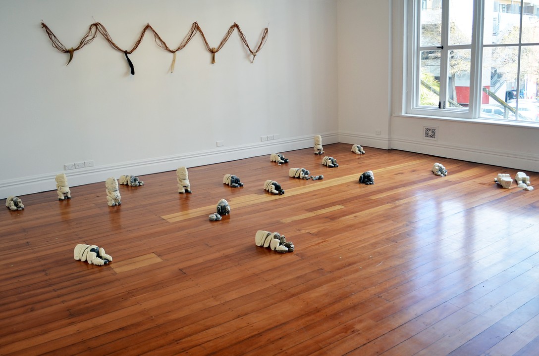 Paula Schaafhausen with Suzanne Tamaki, Ebbing Tagaloa, 2014. Image courtesy of Meredith Crowe