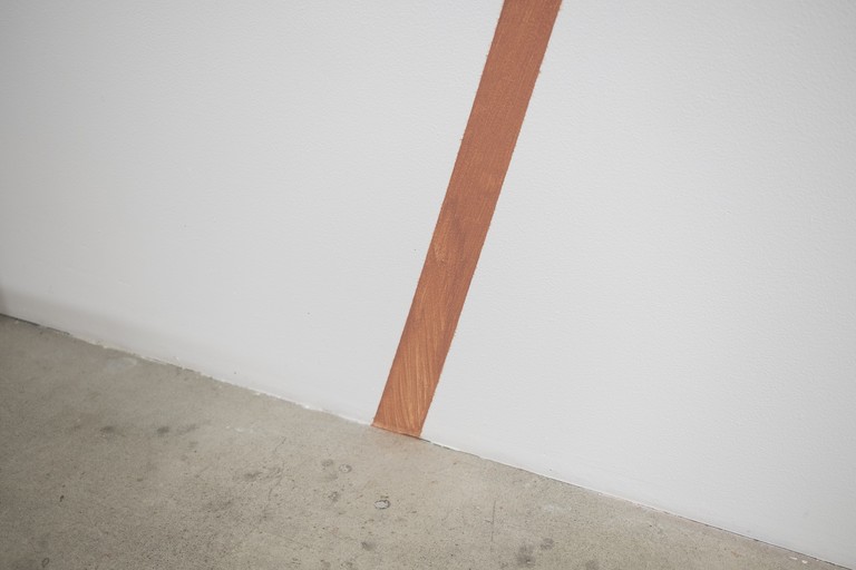 Arawhetu Berdinner, Kōkōwai painting, 2026 (detail). Photo by Samson Dell.