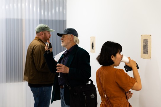Sena Park, I touch the surface, we draw wild beauty & Matt Tini, of forests and concrete exhibition opening. Photo by Renati Waaka.