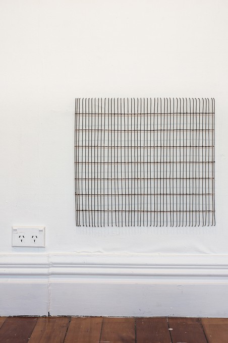 Katrina Beekhuis, Wire vent cover (Wire drawing), 2019, brazed panel wire. Image courtesy of Xander Dixon.