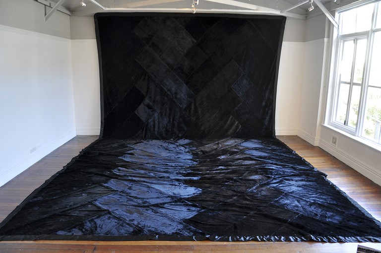 Fig 1. Mata Aho Collective, Te Whare Pora, mink blankets, installation view. 2013 © Enjoy Public Art Gallery