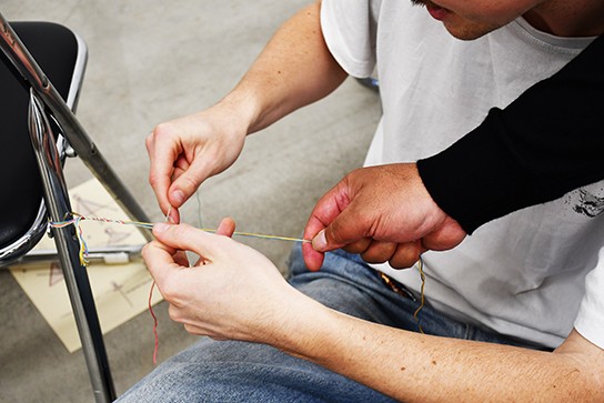 Dual technique, maintaining tension. Artist talk and friendship bracelets: Megan Brady and Ed Ritchie, 15 May 2021.