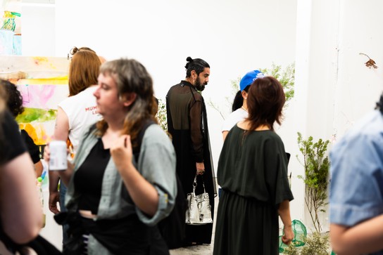 Sena Park, I touch the surface, we draw wild beauty & Matt Tini, of forests and concrete exhibition opening. Photo by Renati Waaka.