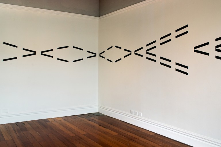 Vaimaila Urale, Typeface: Enjoy, 2018, vinyl mural, dimensions variable. Image courtesy of Xander Dixon and Enjoy Public Art Gallery. 