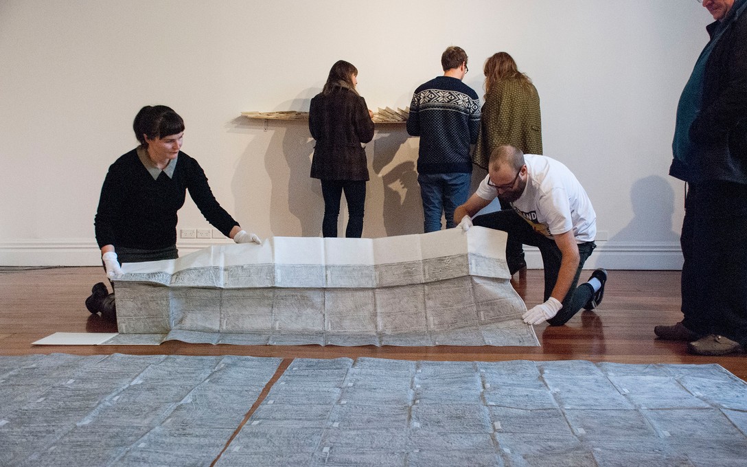 Gabrielle Amodeo, Public Programme: Unfolding Our Bedroom. Image courtesy of Louise Rutledge.