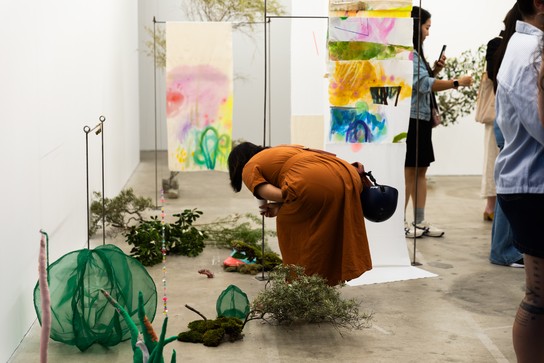 Sena Park, I touch the surface, we draw wild beauty & Matt Tini, of forests and concrete exhibition opening. Photo by Renati Waaka.