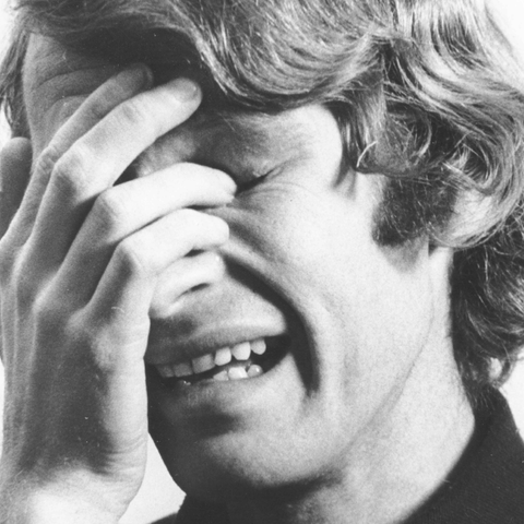 Bas Jan Ader, I'm too sad to tell you, 1970–71. 16mm film transferred to digital video, silent, 3:22 mins. Image courtesy of La Colección Jumex, México.© The Estate of Bas Jan Ader / Mary Sue Ader Andersen, 2026 / The Artist Rights Society (ARS), New York and Resale Royalties Aotearoa, New Zealand. Courtesy of the Museo Jumex and Meliksetian | Briggs.