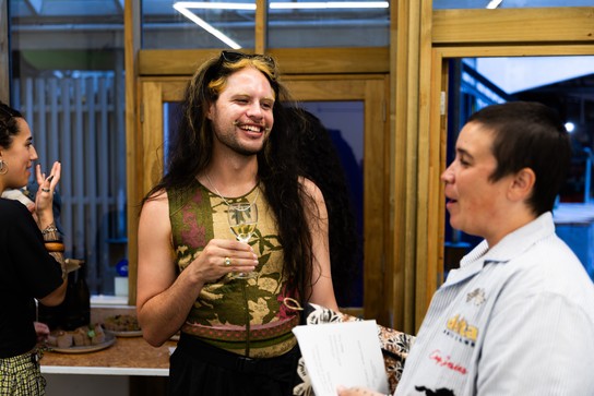 Sena Park, I touch the surface, we draw wild beauty & Matt Tini, of forests and concrete exhibition opening. Photo by Renati Waaka.