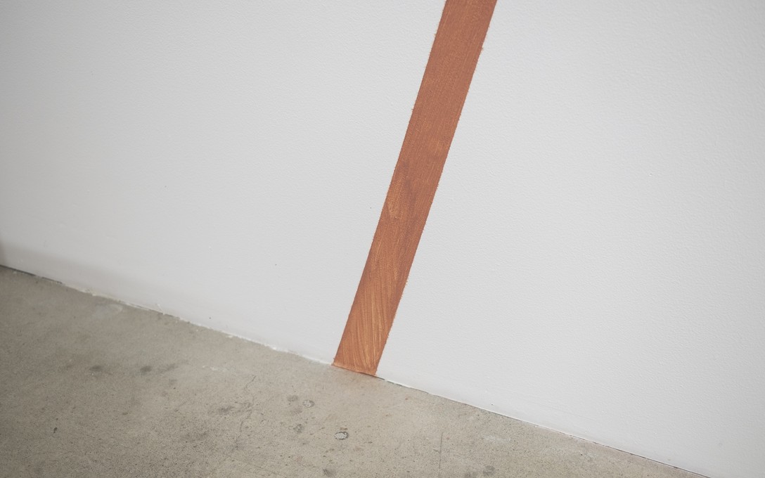 Arawhetu Berdinner, Kōkōwai painting, 2026, detail. Photo by Samson Dell.