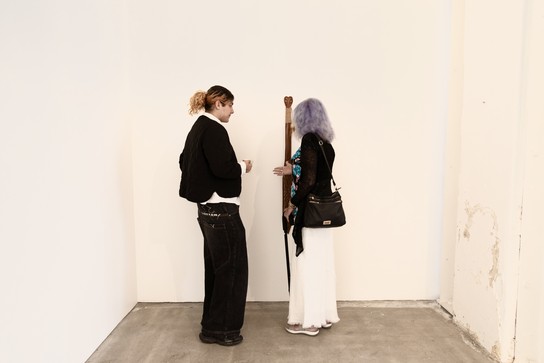 Latamai Katoa, What happens if it's broken? & Lily Worrall, moon iron wings exhibition opening. Photo by Renati Waaka.