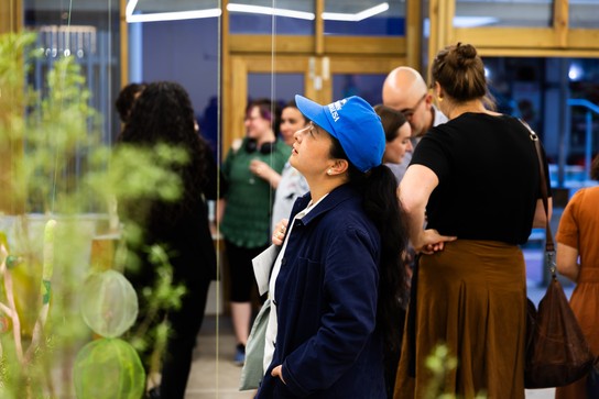 Sena Park, I touch the surface, we draw wild beauty & Matt Tini, of forests and concrete exhibition opening. Photo by Renati Waaka.