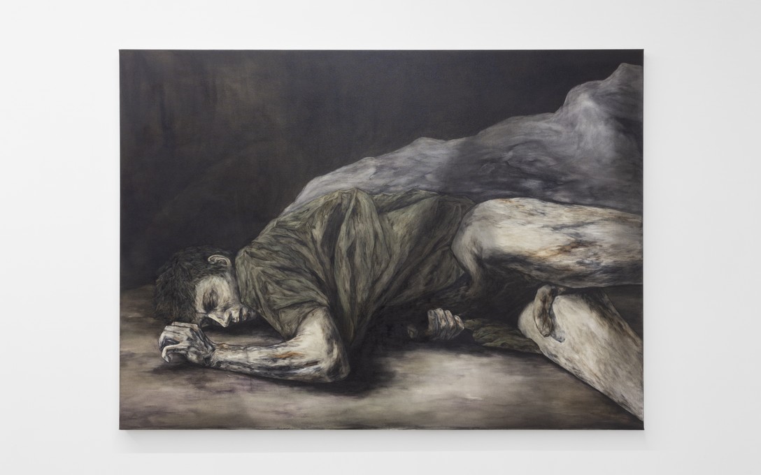Eleanor Díaz Ritson, Collapse: in the Stony Throes, 2022, water-soluble oil on canvas, 120x165cm. Image courtesy of Cheska Brown.