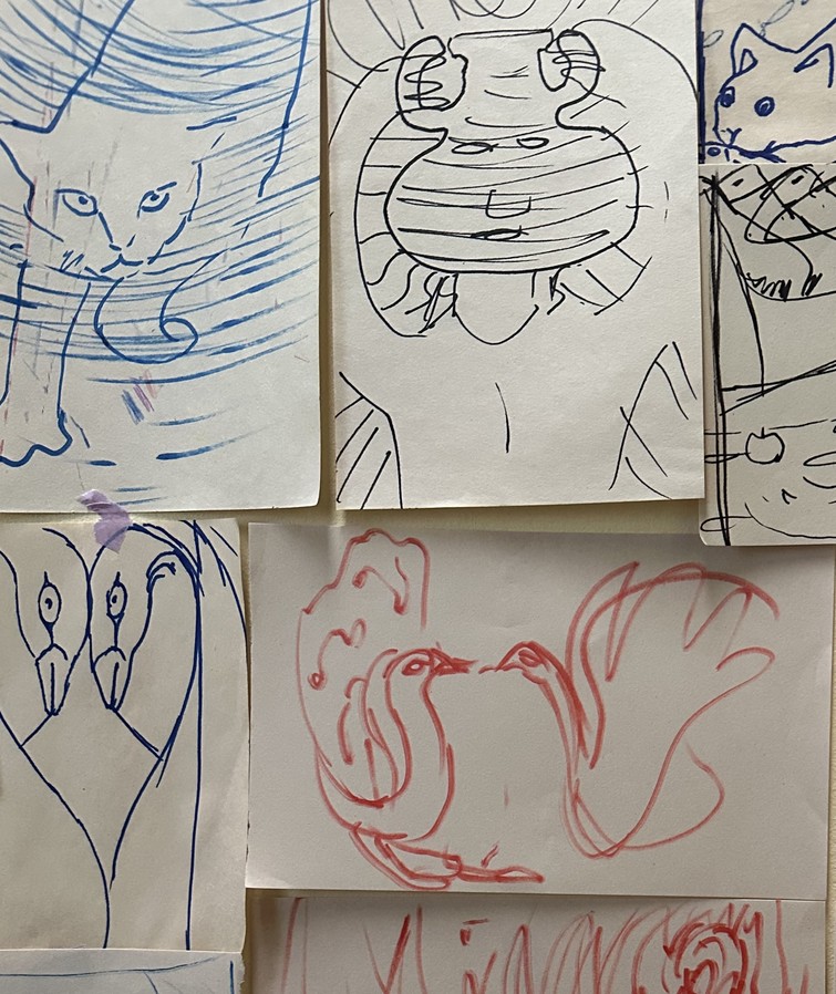 Tarika Sabherwal, various drawings, 2026.