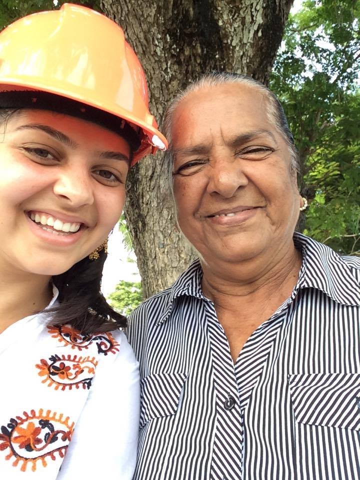 Quishile and Shila outside the Lautoka Sugar Mill, 2016. Image courtesy of Quishile Charan.