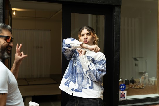 Latamai Katoa, What happens if it's broken? & Lily Worrall, moon iron wings exhibition opening. Photo by Renati Waaka.