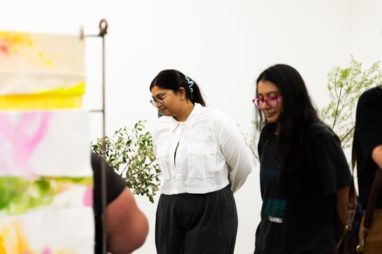 Sena Park, I touch the surface, we draw wild beauty & Matt Tini, of forests and concrete exhibition opening. Photo by Renati Waaka.