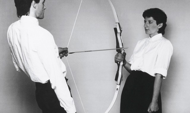 Marina Abramović and Ulay, Rest Energy, 1980.