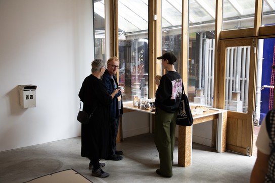 Latamai Katoa, What happens if it's broken? & Lily Worrall, moon iron wings exhibition opening. Photo by Renati Waaka.