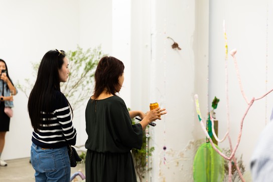 Sena Park, I touch the surface, we draw wild beauty & Matt Tini, of forests and concrete exhibition opening. Photo by Renati Waaka.