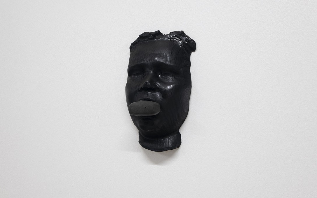 Telly Tuita, Repressed Memories series: Bar of Soap in Mouth (CNC routed macrocarpa & spray paint) fabricated by Hamish Garry, 2026. Photo by Samson Dell.