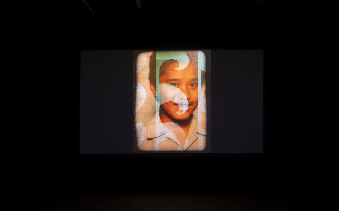 Jamie Berry, Boy with Red Apple (video with sound, 8:46mins, commissioned by Telly Tuita), 2026. Photo by Samson Dell.