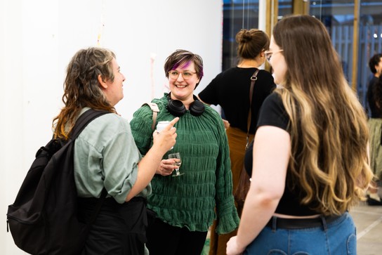 Sena Park, I touch the surface, we draw wild beauty & Matt Tini, of forests and concrete exhibition opening. Photo by Renati Waaka.